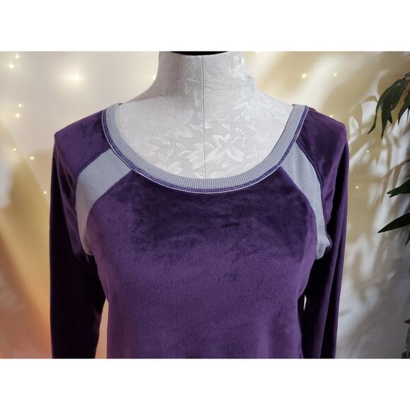 Cuddl Duds Ultra Plush Velvet Fleece Purple Pullover Womens Size PS Sleep Shirt - Picture 5 of 9